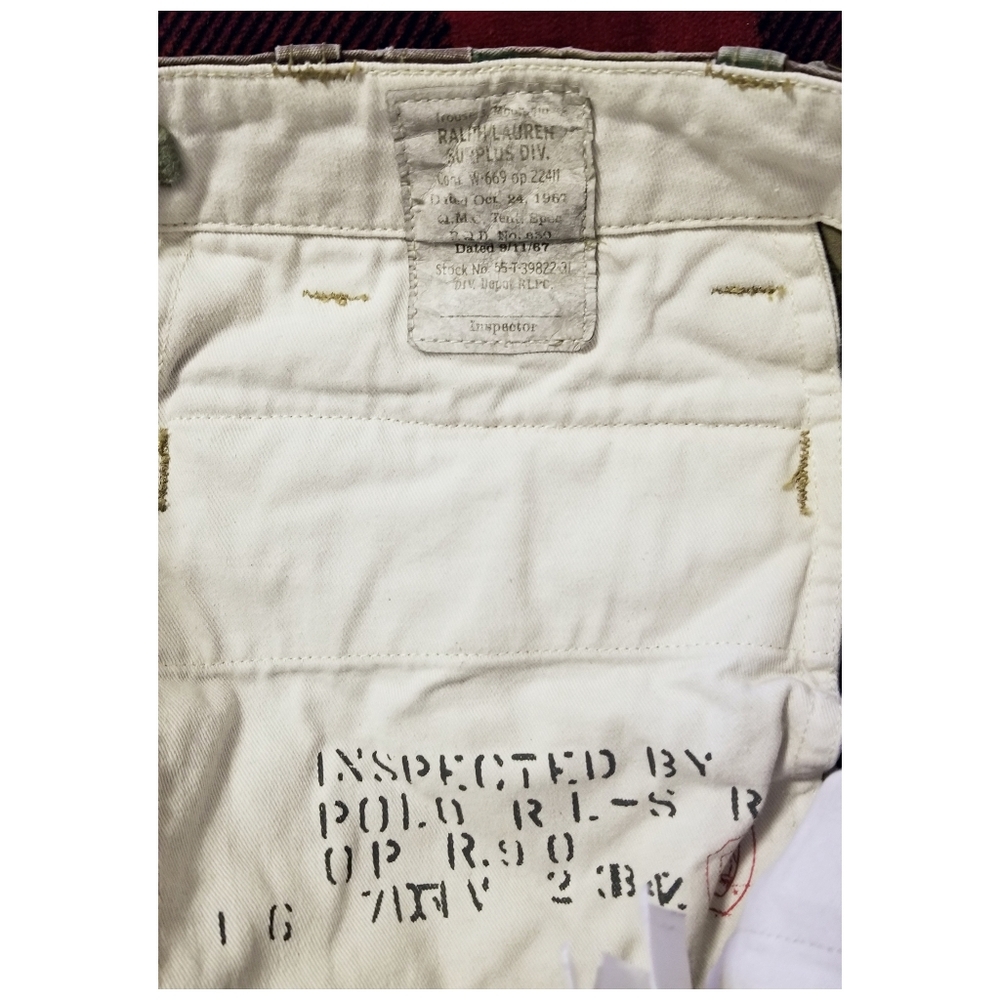 POLO RALPH LAUREN MILITARY INSPIRED CARGO PANTS- MEN'S SIZE 34"X32" - Picture 8 of 12